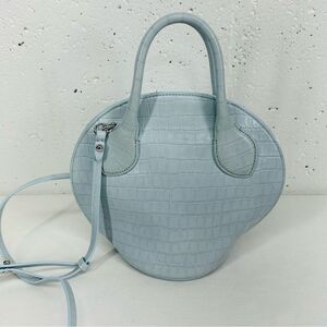 Rebecca Minkoff Pippa Larimar Light Blue Mini Dome Leather Crossbody Satchel NEW